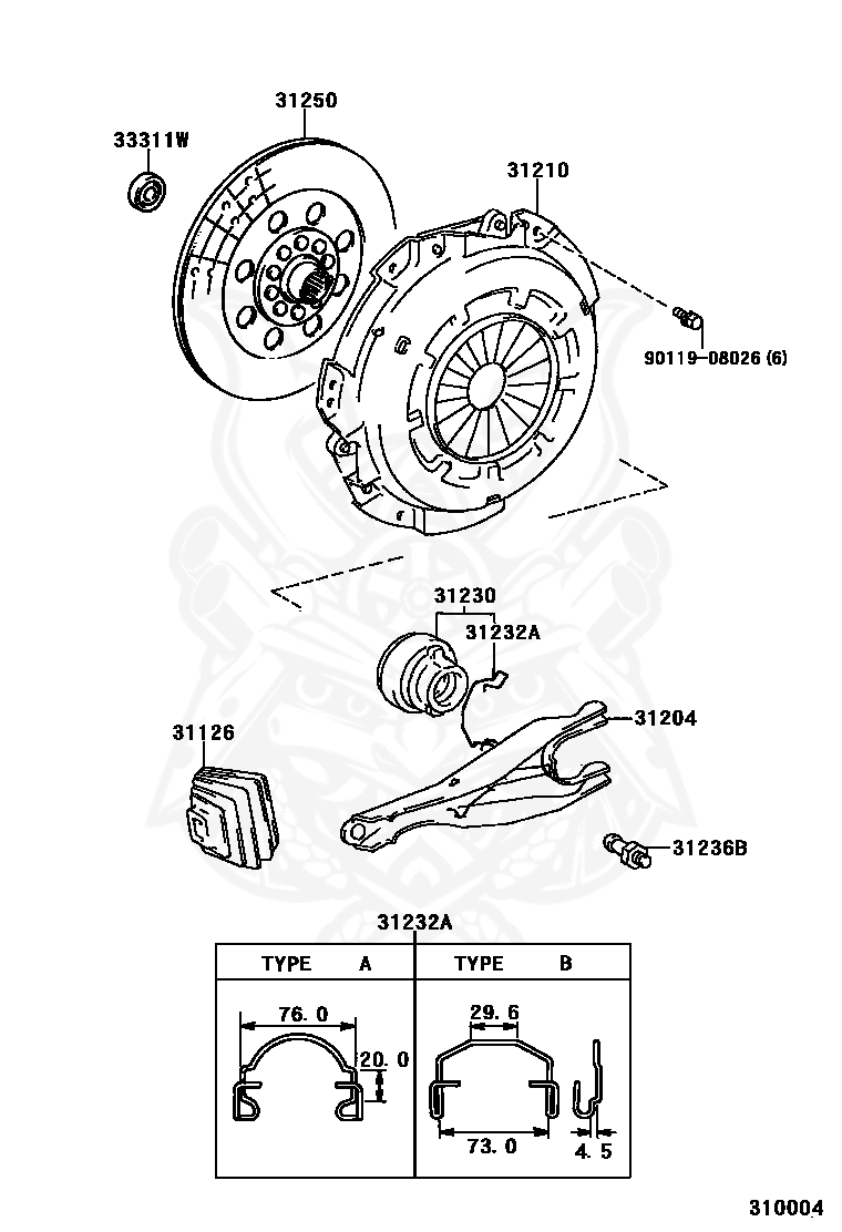 Toyota - Fork Sub-assy, Clutch Release